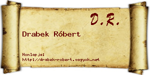 Drabek Róbert névjegykártya