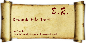 Drabek Róbert névjegykártya