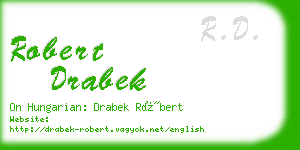 robert drabek business card